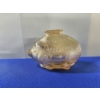 Image 1 : Antique Anchor Hocking Marigold Marathon/Ohio Oil Carnival Glass Piggy Bank - 4in Long