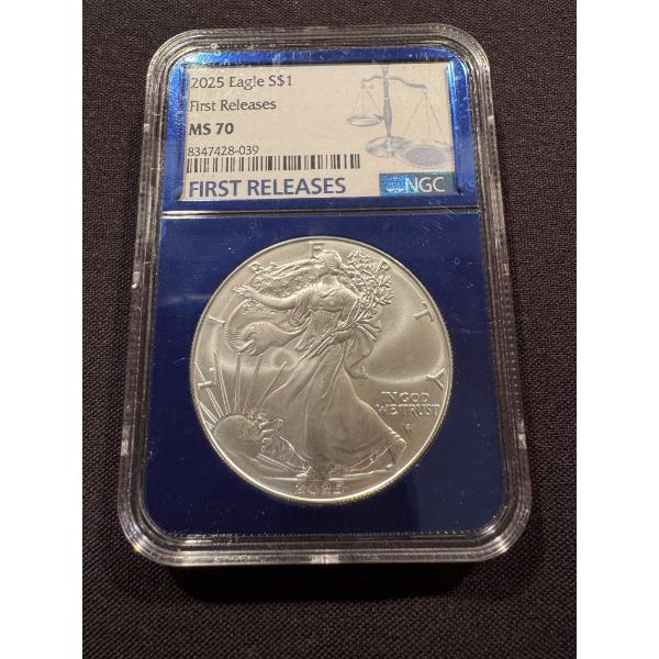 2025 American Silver Eagle First Releases - NGC MS 70 - Incredible Coin