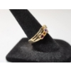 Image 2 : Beautiful 10K Yellow Gold Ring with Colorful Stones - Size 6 - Total Weight: 2.7g