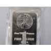 Image 2 : 1 Troy Ounce .999 Fine Silver Walking Liberty Bar - In Sealed Package 