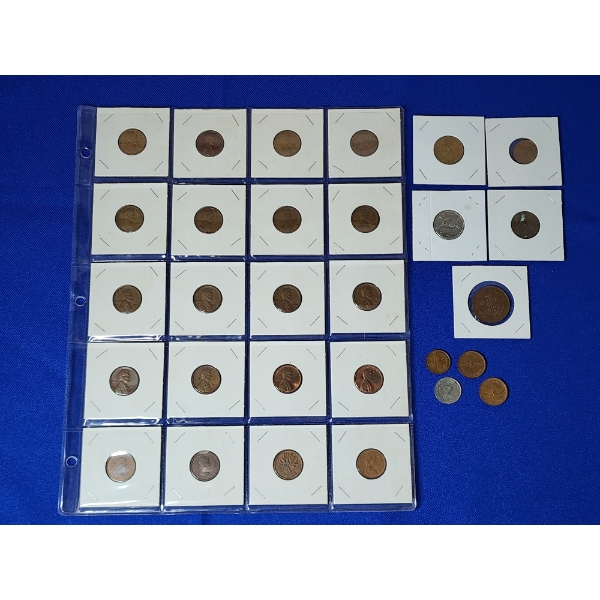 Lot of Assorted Coins: Including U.S. Cents & Foreign Coins: Canada,  UK, & More - See Description! 
