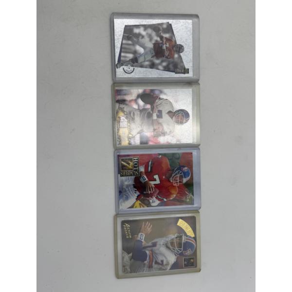 Lot of (4) John Elway Denver Broncos Football Trading Cards