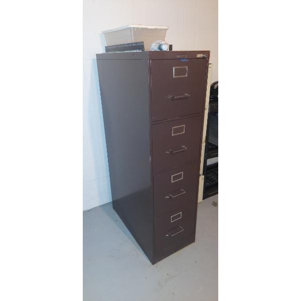 Excellent Condition - Metal Filing Cabinet 4 Drawer 50" Tall x 29" Depth - See Pics