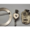 Image 5 : Three Sterling Silver Pieces: Pin, Pendants, Charm - Total Weight: 13.3g