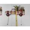 Image 3 : 2 Outdoor Metal Christmas/Holiday Plaid Truck Stakes - Approx. 15in Tall