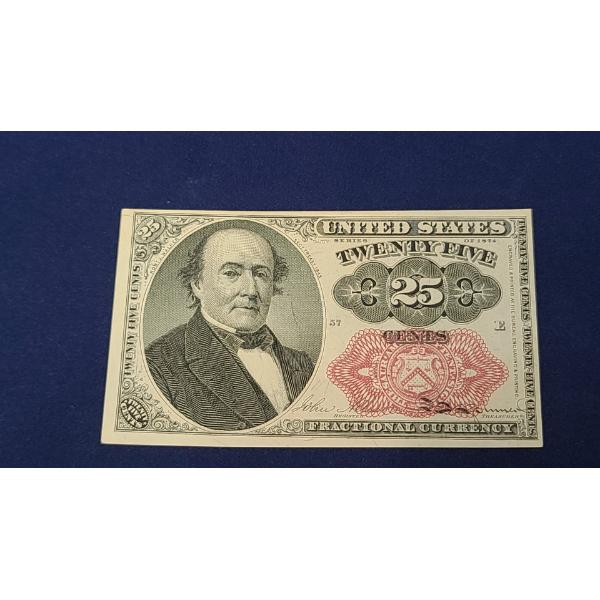 United States 25 Cent Fifth Issue Fractional Currency  Fr#1309 Allison/Spinner pp E 