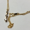 Image 3 : Stunning 14K Yellow Gold Necklace with Drop Diamonds Pendant - 18" - Total Weight: 2.1g