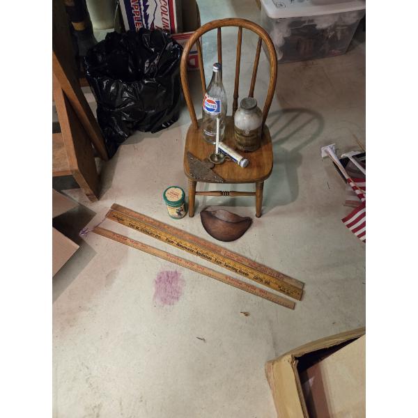 Louisville Home Pickup - Misceallaneous Lot Including Childs Wood Windsor Chair - See Pics