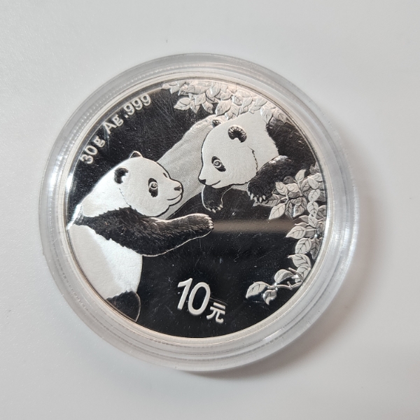2023 Chinese 10 Yuan Silver Panda Coin - 30g .999 Fine Silver Coin in Capsule 