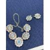 Image 3 : Chunky Pieces of Jewelry - Floral Necklace and Earrings - Costume Pieces 