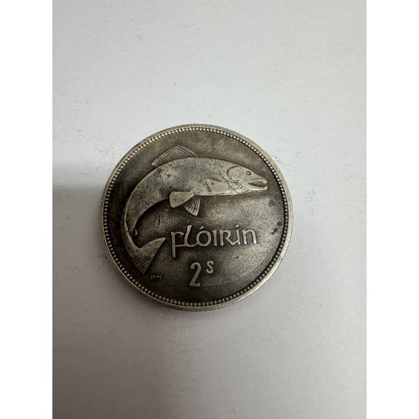 1939 Irish Florin Coin- Incredible Condition! .750 Silver Coin TSW 11.3104g