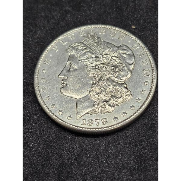 1878-S Morgan 90% Silver Dollar with Protective Case