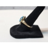 Image 3 : Stunning 10K Gold Ring with Diamonds and Large Topaz Gemstone Total Weight 4g - Size 7.5