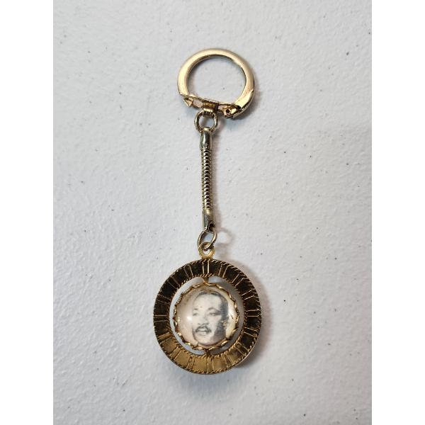 Vintage-Style Keychain With Round MLK Spinning Charm