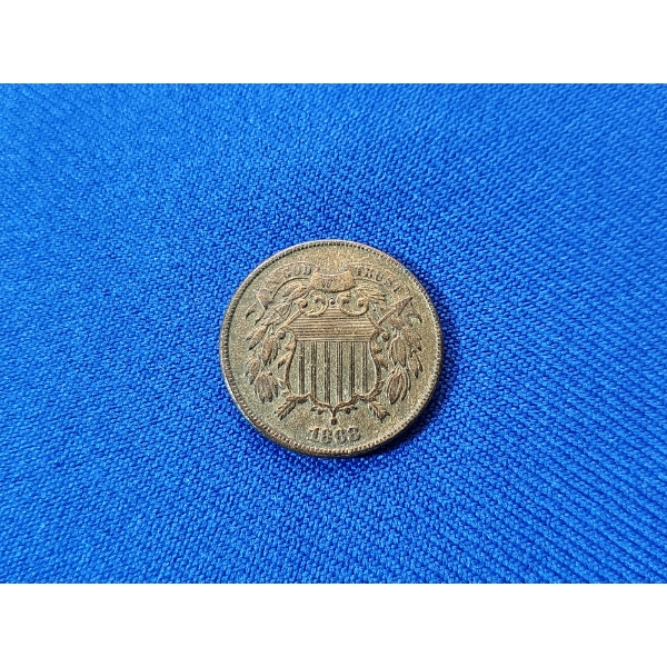1868 United States Two-Cent Piece - Great Condition! 