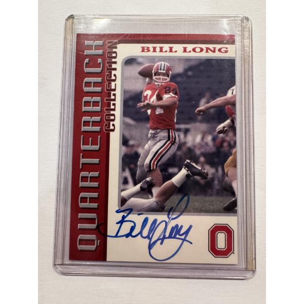 2005 Ohio State Bill Long Quarterback Autographed Football Card - Mint Condition