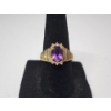 Image 1 : 14K Gold Ring w/ Oval-Cut Amethyst Centerstone - Size 6 - TW: 5.0g