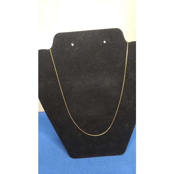 14K Gold 19" Simple Necklace - Weight: 1.0g