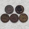 Image 2 : LOT OF 5 UNITED STATES Indian Head Pennies Excellent Condition Various Dates
