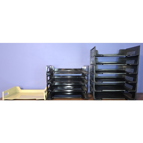 11 Desk Organizer Trays - Separated by Style