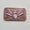 Image 2 : America's 250th Anniversary Baseball Flyover Colorized 1 AVDP oz .999 Fine Copper Bar