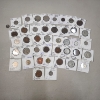 Image 1 : Large Lot of over 40 Assorted World Coins: Haiti, Great Britain, Greece, Germany