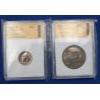 Image 1 : Lot of 2 1988 D coins: Kennedy Half-Dollar, 50C SGS MS 70 and Rosevelt Dime, 10C SGS MS 70 