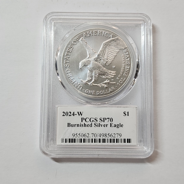 PCGS Ultra Graded SP70 2025-W Burnished American Silver Eagle - 1 oz .999 Fine Silver 
