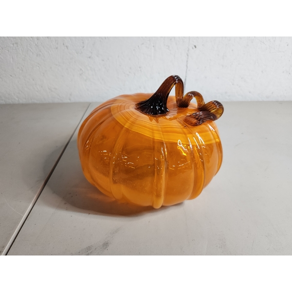 Unbranded Handblown Glass Pumpkin 