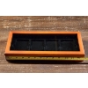 Image 1 : Nice Wooden Graded Coin Slab Storage & Display Case ~ About 13" Long ~ Holds Four Graded Slabs!