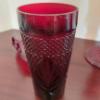 Image 6 : 4 Piece Ruby Glass Assortment Including Duncan & Miller Handled Candy Dish