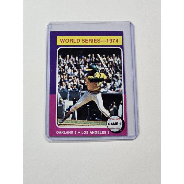 1975 Topps - Reggie Jackson World Series 1974 Game 1 - Baseball Card