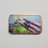 Image 1 : America's 250th Anniversary Baseball Flyover Colorized 1 AVDP oz .999 Fine Copper Bar