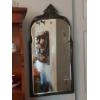 Image 5 : Antique ca 1890 - 1900  Elaborate Wood Framed Wall Mirror w Peacock Reverse Relief Design