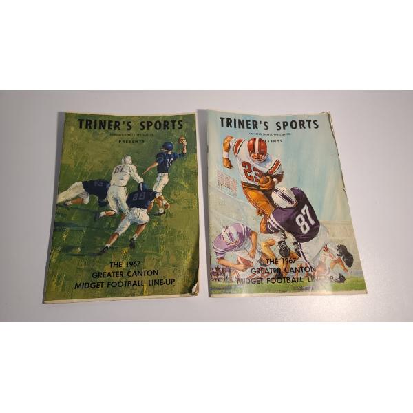 (2) 1967 Triner's Sports "Greater Canton Football Line-up" Books