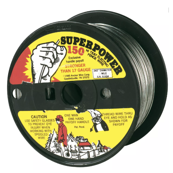 Brand New - Hillman Anchor Wire 1/2-Mile x 17 Ga. Steel Electric Fence Wire