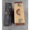 Image 2 : Vintage Suitcase Pair, Black Metal 25''x13'' & Brown 20''x18''
