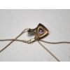 Image 3 : 14K Yellow Gold 20" Snake Chain Necklace With Amethyst and Accent Diamond Pendant TW: 8.2g