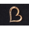Image 3 : Beautiful 10K Rose Gold Heart Pendant with Diamonds & 10K Chain TW: 1.6g