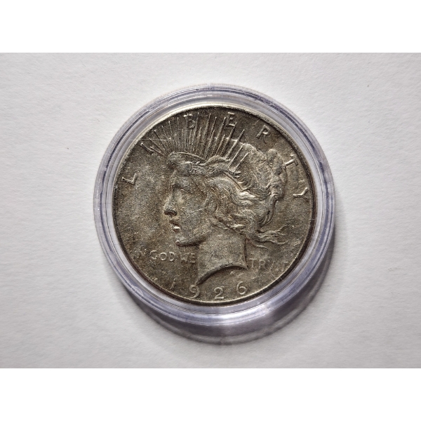 1926-S United States 90% Silver Peace Dollar Minted at San Francisco Mint ~ In Protective Capsule