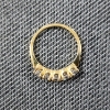 Image 3 : 14K Yellow Gold Rings Ft. Nice Clear Stones Weighing 2.9 Grams ~ Size 7
