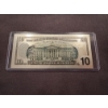 Image 2 : Incredible $10.00 Hamilton .99999 Silver Foil Note In Protective Holder - Mint Condition