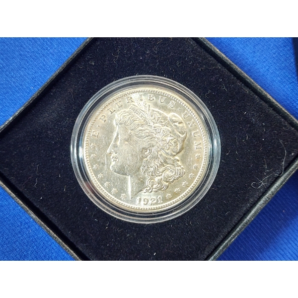 1921-S 90% Silver Morgan Dollar in Capsule and Box
