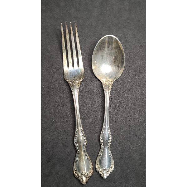 Sterling Silver Fork & Spoon - Total Weight: 115.4g