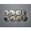 Image 1 : x1 1964 90% Silver & x7 1966-1969 40% Silver Kennedy Half Dollars FV: $4.00