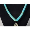 Image 3 : Silver-Plated Vintage Native American Style Turquoise Statement Necklace