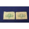 Image 1 : Lot of Two 10 Cents First Issue United States Fractional Currency With Monogram FR#1242 