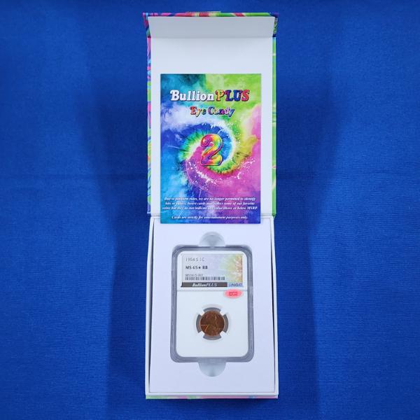 RARE Bullion Plus Eye Candy NGC MS65 * RB GRADED 1954-S Wheat Penny W/ Incredible Rainbow Toning 