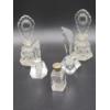 Image 4 : 5 Vintage Gorgeous Glass Perfume Bottles with Stoppers - Unique Shapes and Designs!