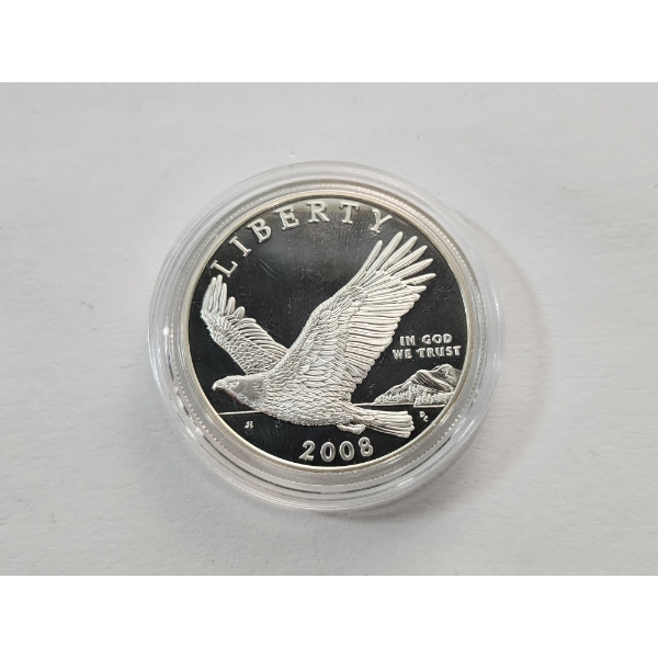 2008 Bald Eagle Commemorative Silver Dollar in Capsule